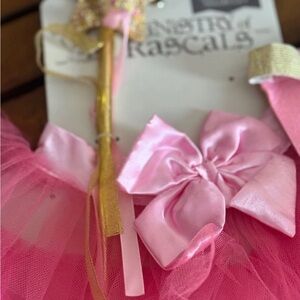 Girls Princess Costume Dress Up Set Pink Tutu Crown Wand Ministry of Rascals 3-7